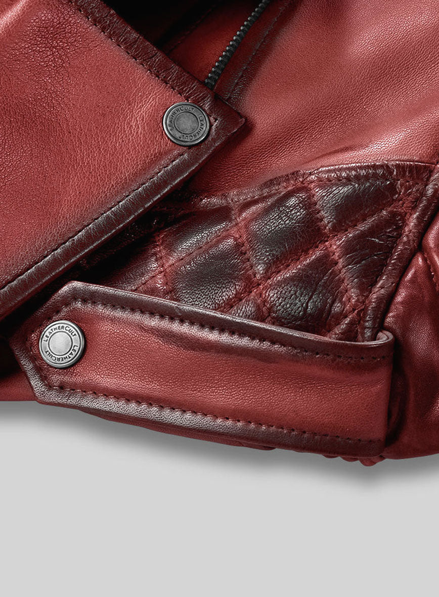 Outlaw Burnt Red Leather Jacket - StudioSuits