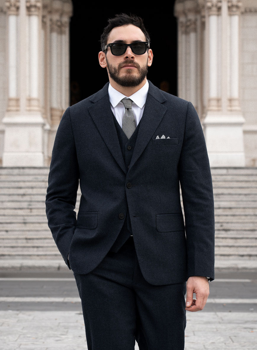 Playman Blue Denim Tweed Suit