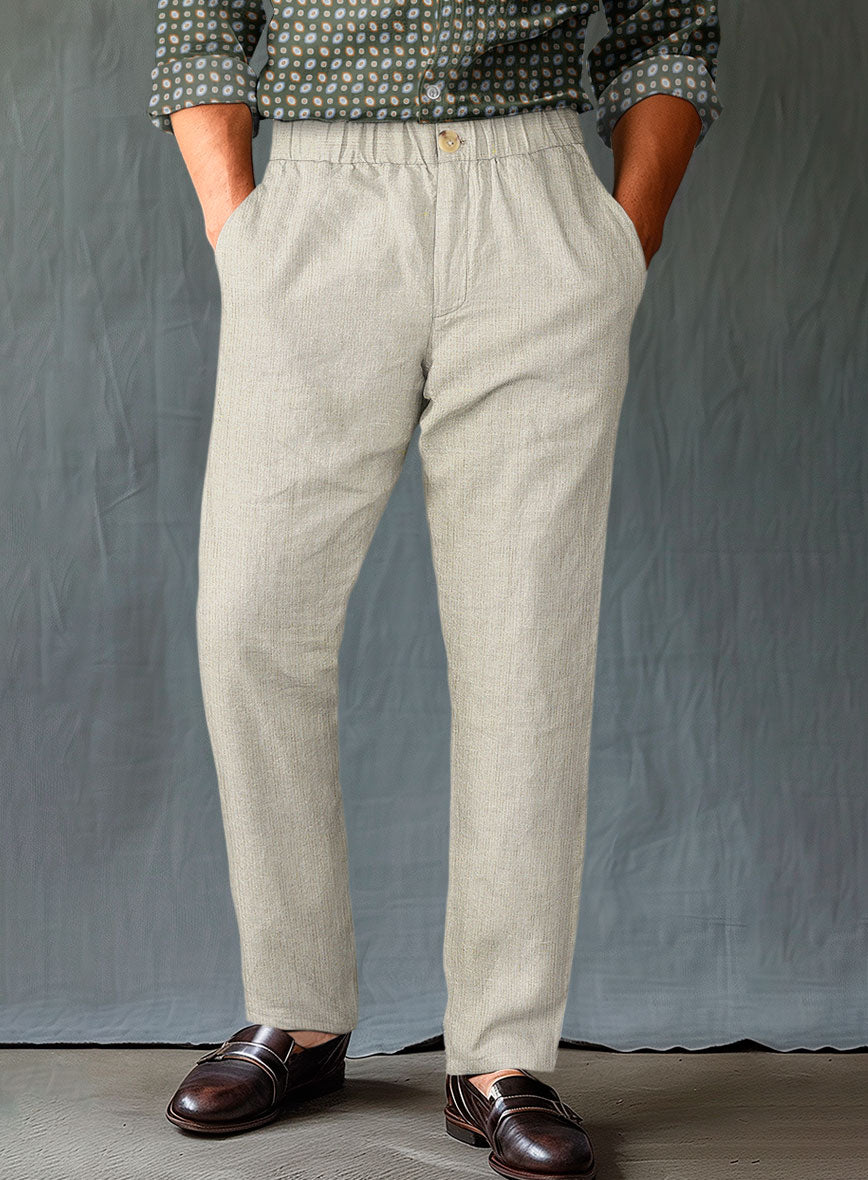 Easy Pants Pure Barn Beige Linen - StudioSuits