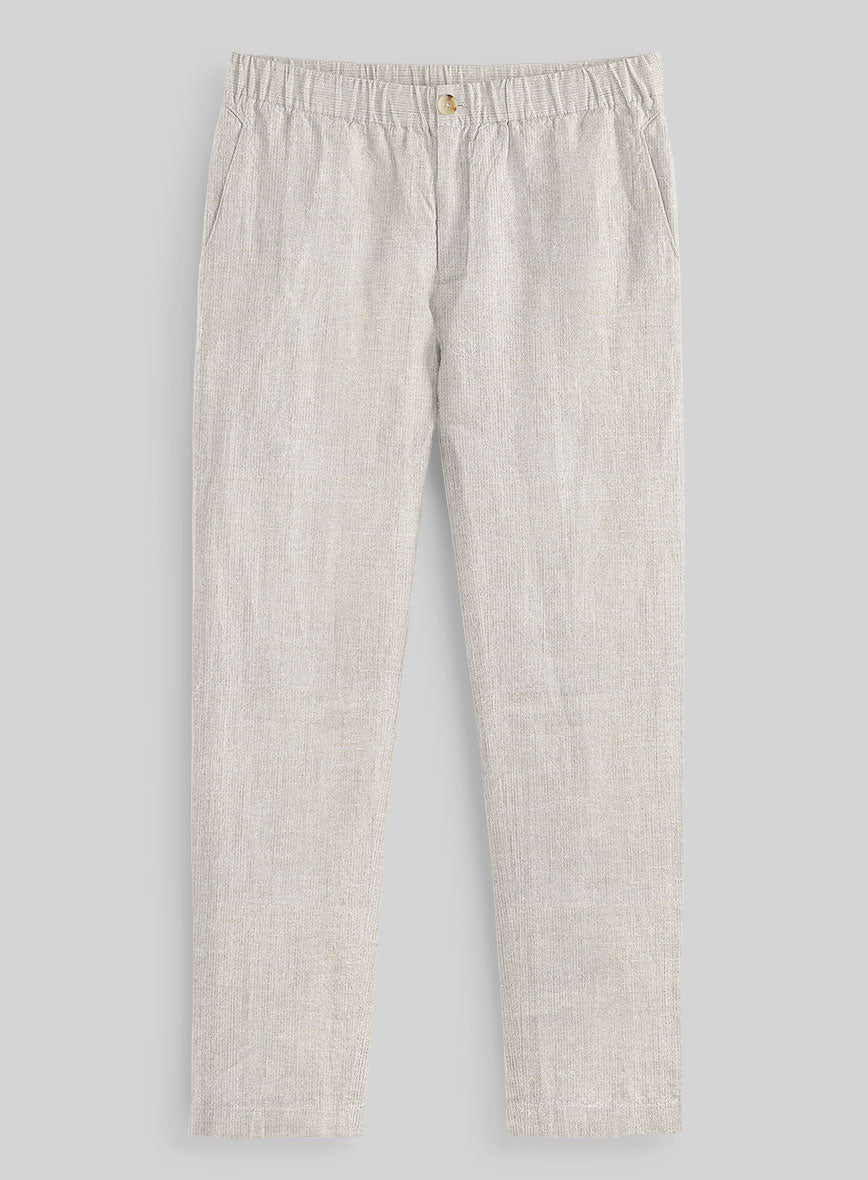 Easy Pants Barn Beige Linen - StudioSuits