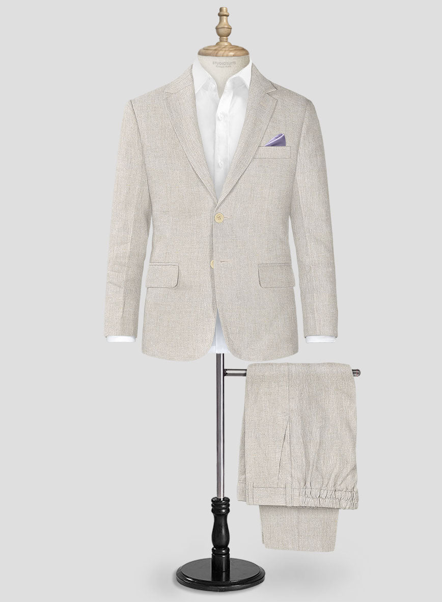 Barn Beige Linen Boys Suit - StudioSuits