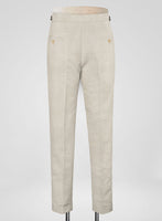 Pure Barn Beige Linen Highland Trousers - StudioSuits