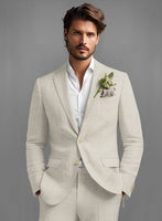 Barn Beige Linen Jacket - StudioSuits