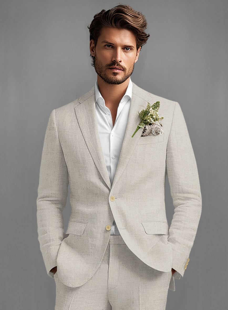 Barn Beige Linen Jacket - StudioSuits