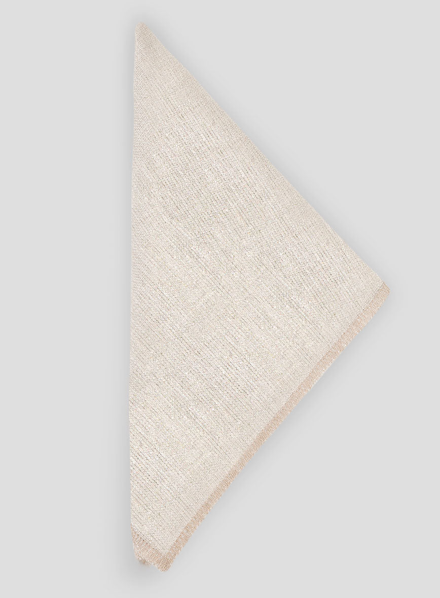 Linen Pocket Square - Pure Barn Beige - StudioSuits