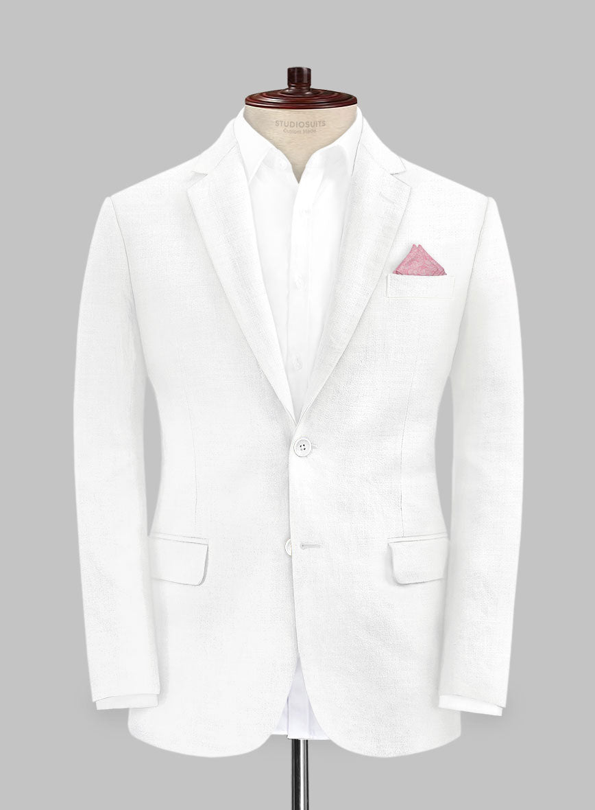 White Linen Jacket - StudioSuits