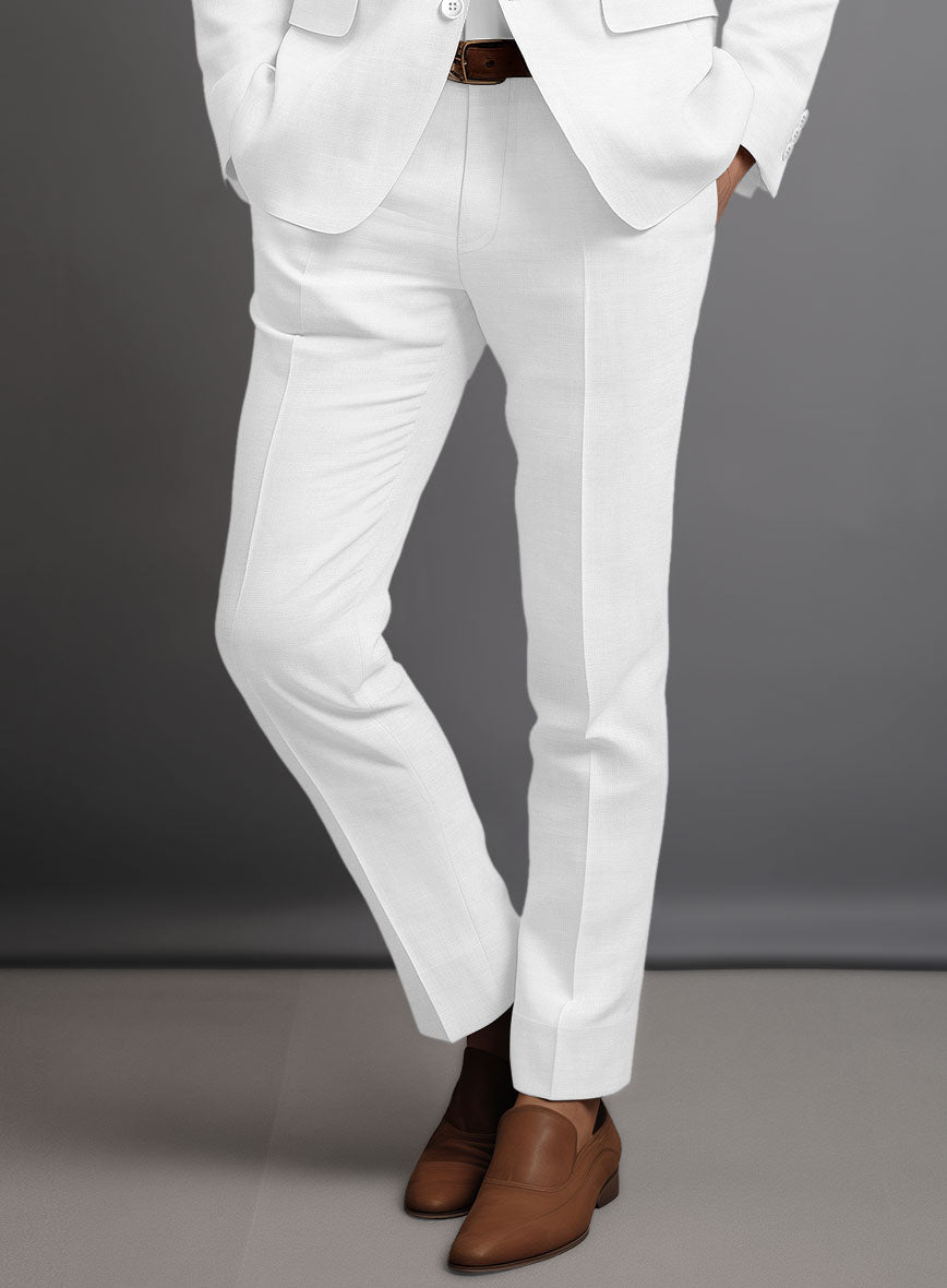 White Linen Pants - StudioSuits