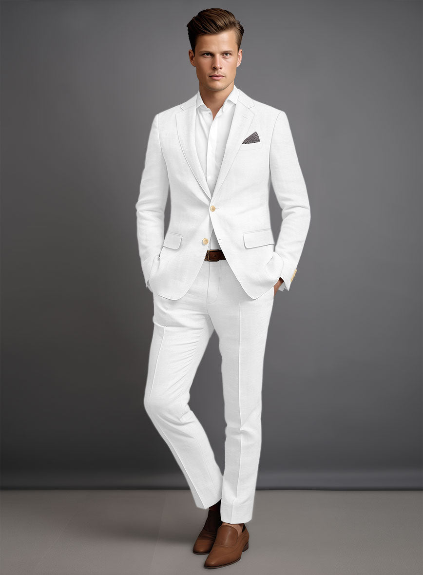 All white casual fashion suit