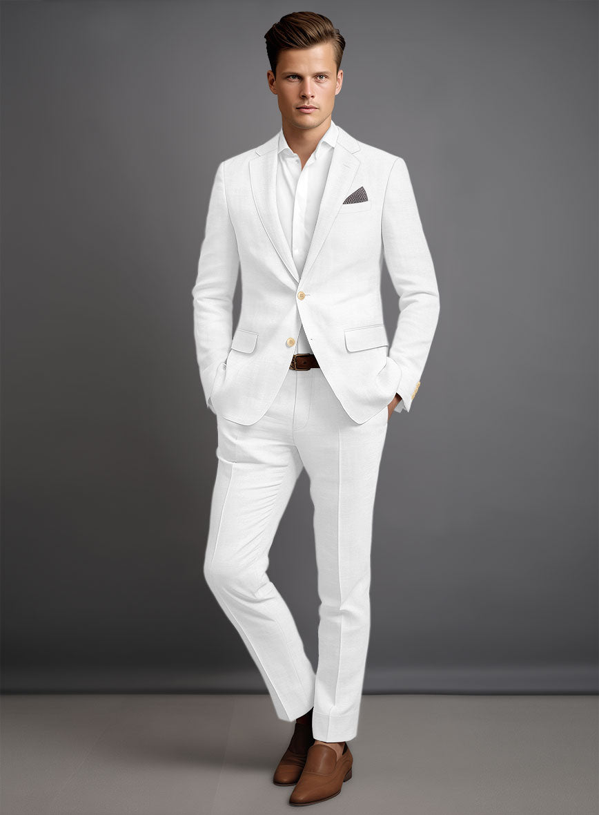 Linen White Suit – StudioSuits
