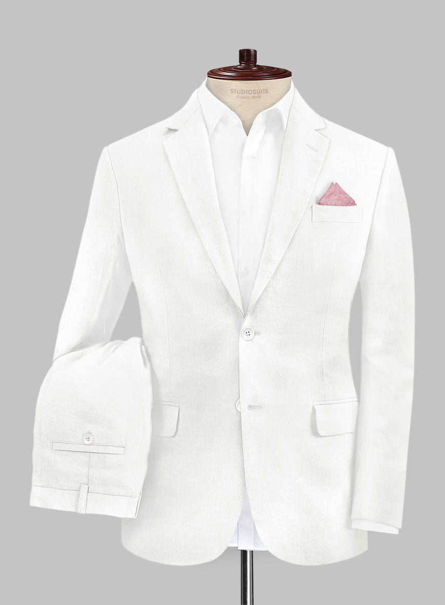 White Linen Suit - StudioSuits