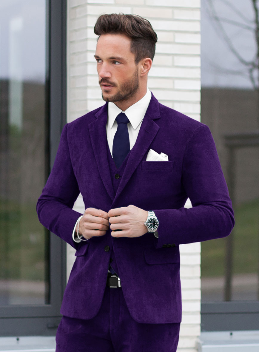 Dark purple velvet fashion jacket