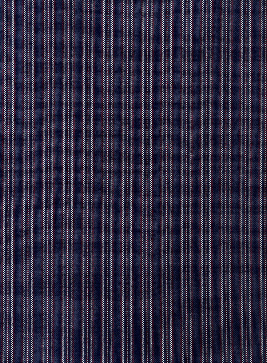 Reda Bravon Navy Blue Stripe Wool Jacket - StudioSuits