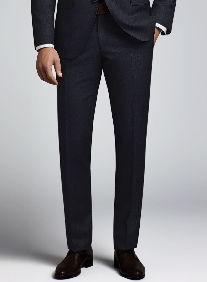 Reda Cashmere Blue Wool Pants - StudioSuits