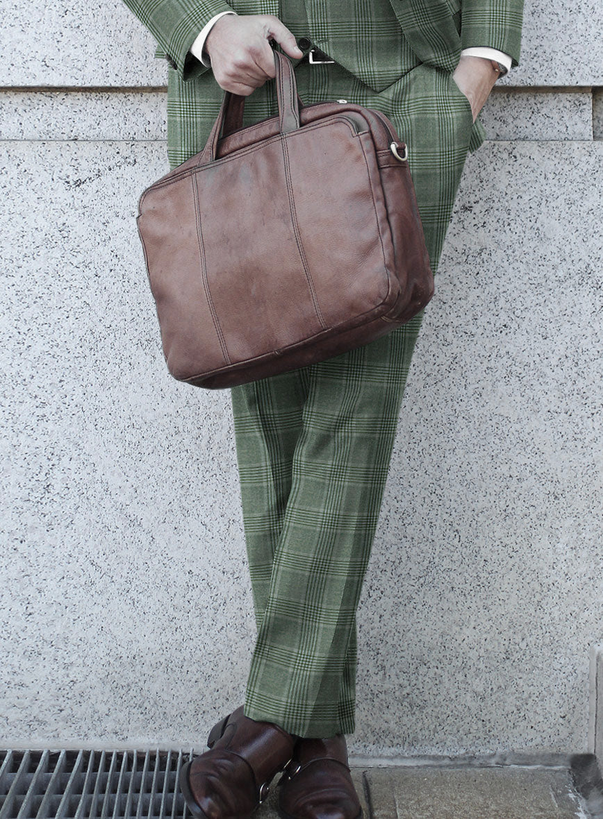 Reda Celadon Green Checks Wool Suit - StudioSuits