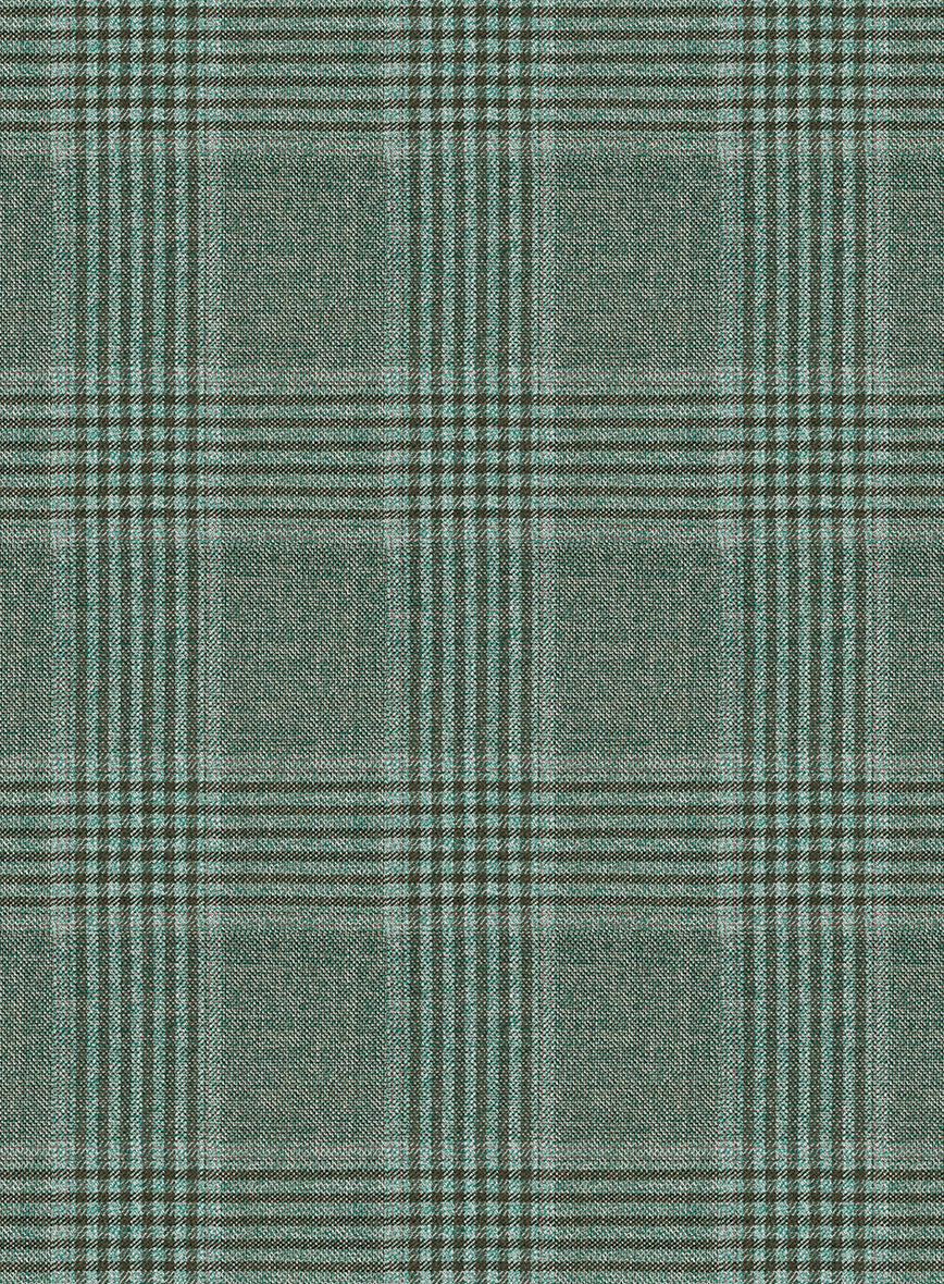 Reda Celadon Green Checks Wool Suit - StudioSuits