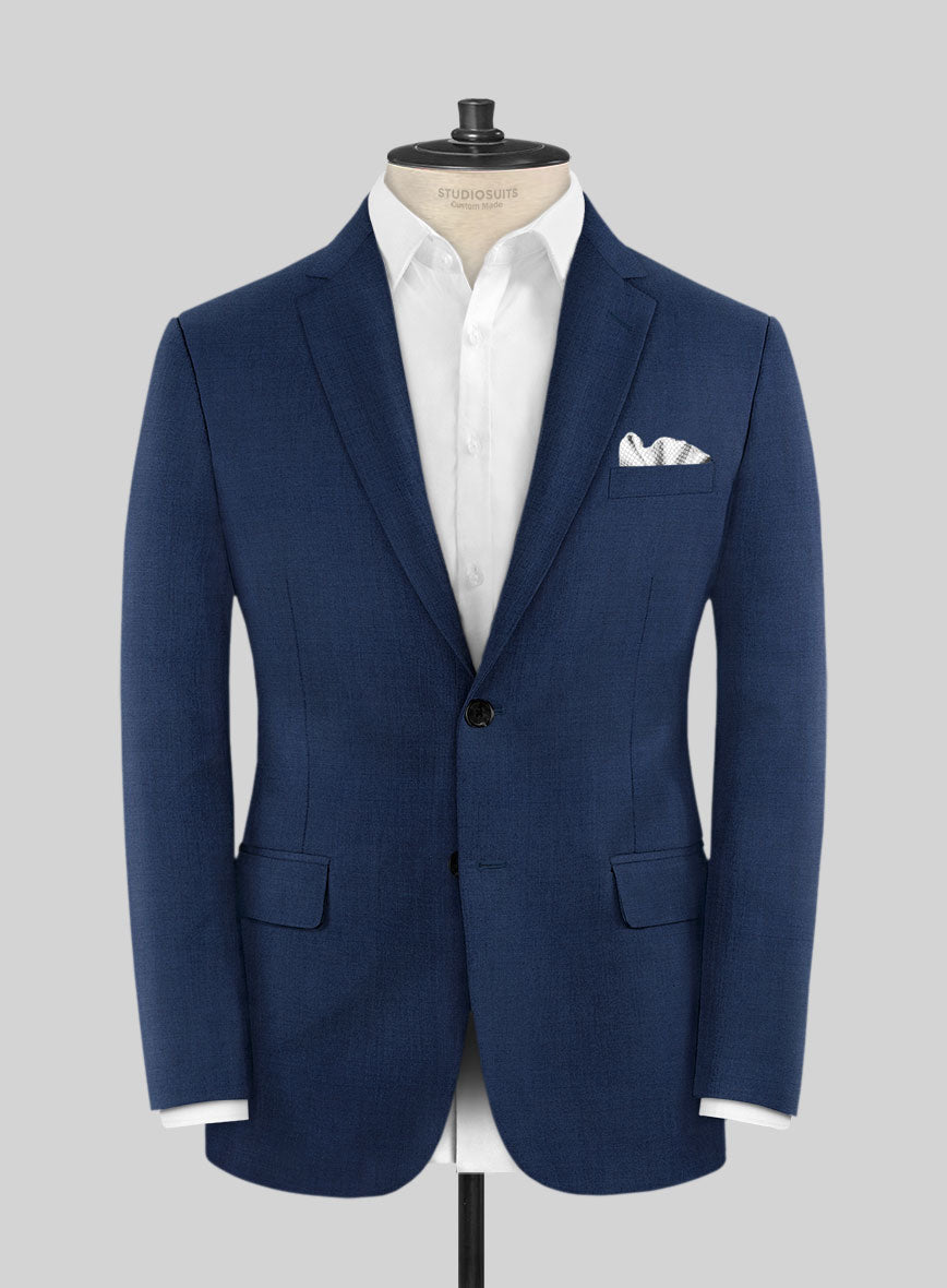 Reda Cobalt Blue Wool Jacket - StudioSuits