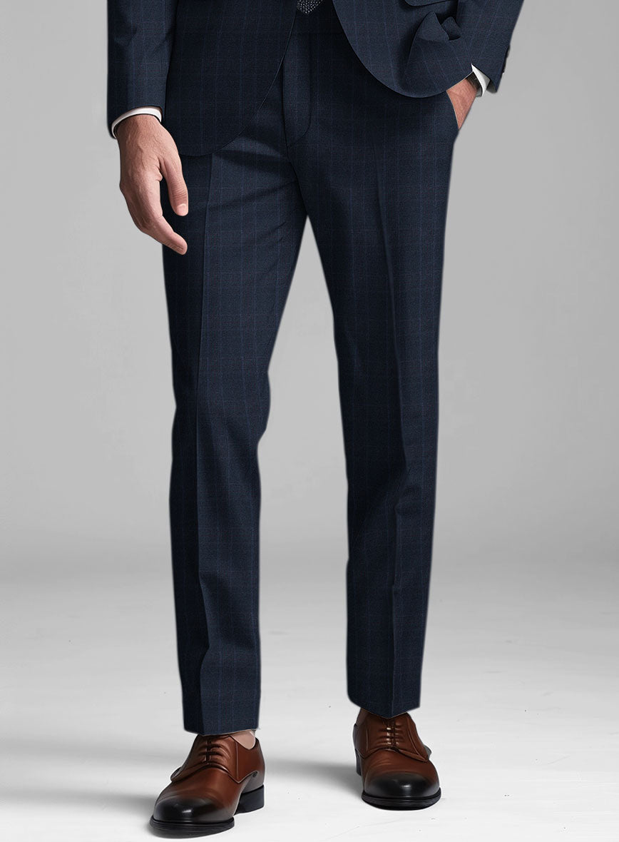 Reda Elian Blue Checks Wool Suit - StudioSuits