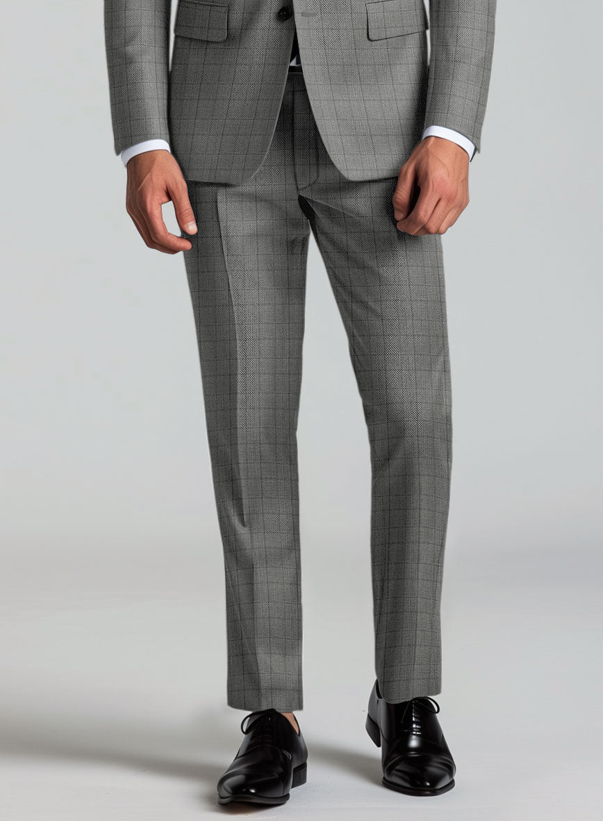 Reda Erlon Gray Checks Wool Suit - StudioSuits