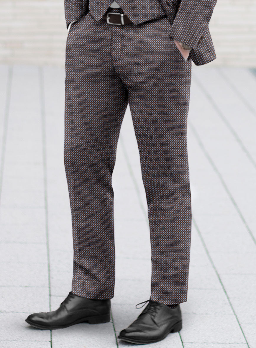 Reda Filibe Honey Comb Brown Wool Suit - StudioSuits