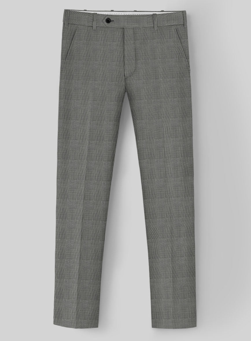 Reda Fivaro Black Checks Wool Pants - StudioSuits