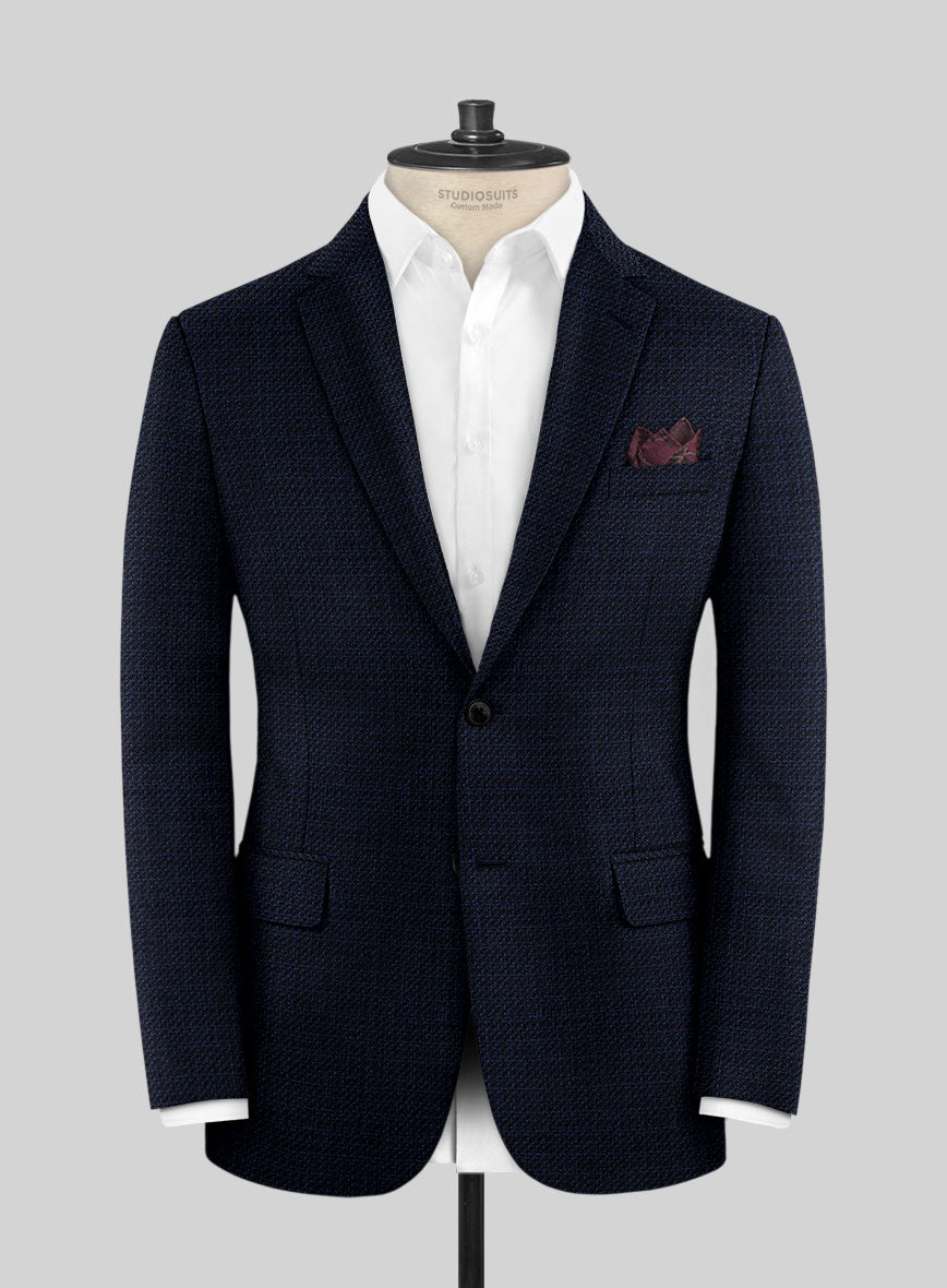 Reda Floura Blue Wool Jacket - StudioSuits