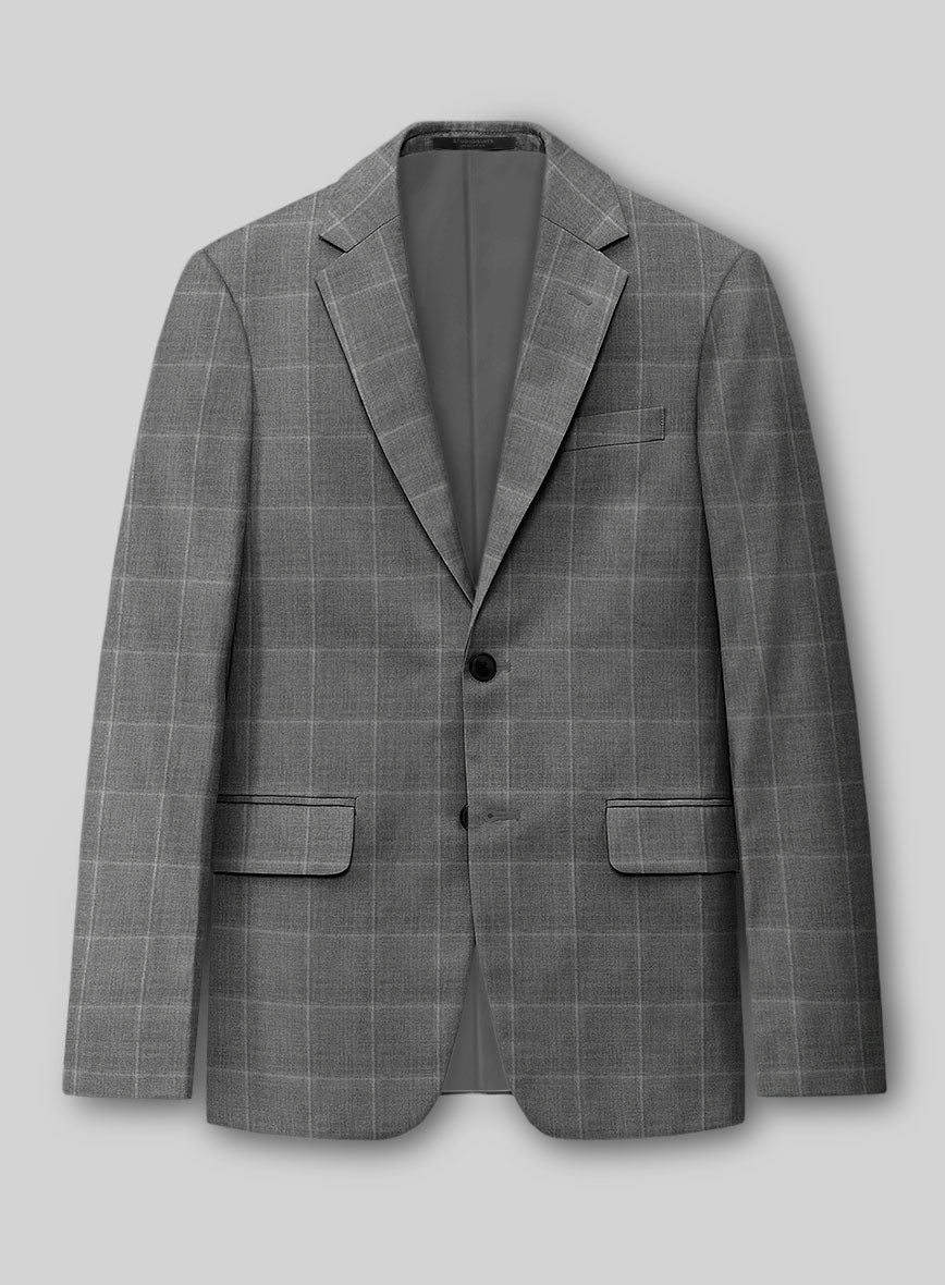 Reda Lindale Gray Checks Wool Suit