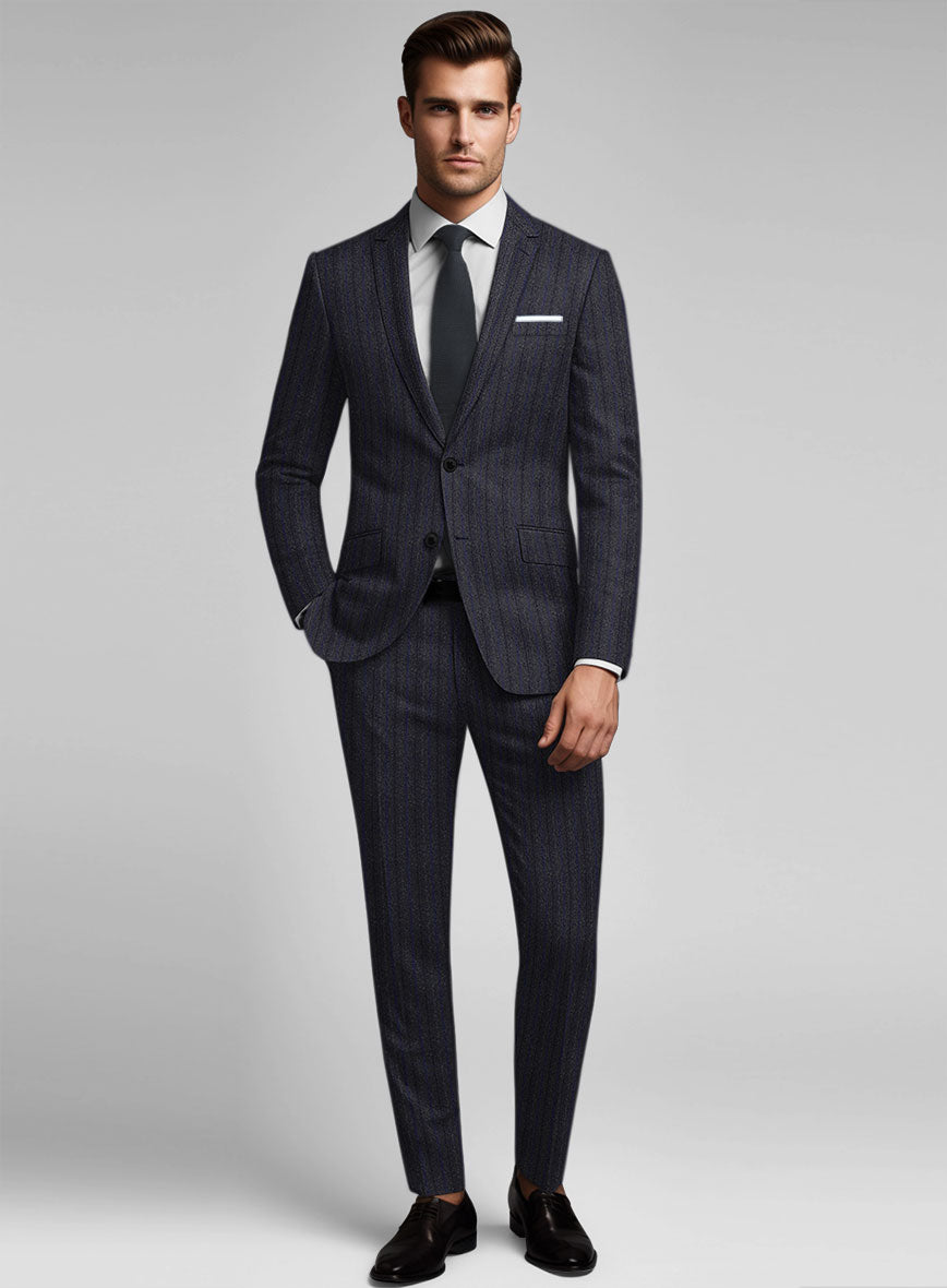 Reda Liora Charcoal Stripe Wool Suit