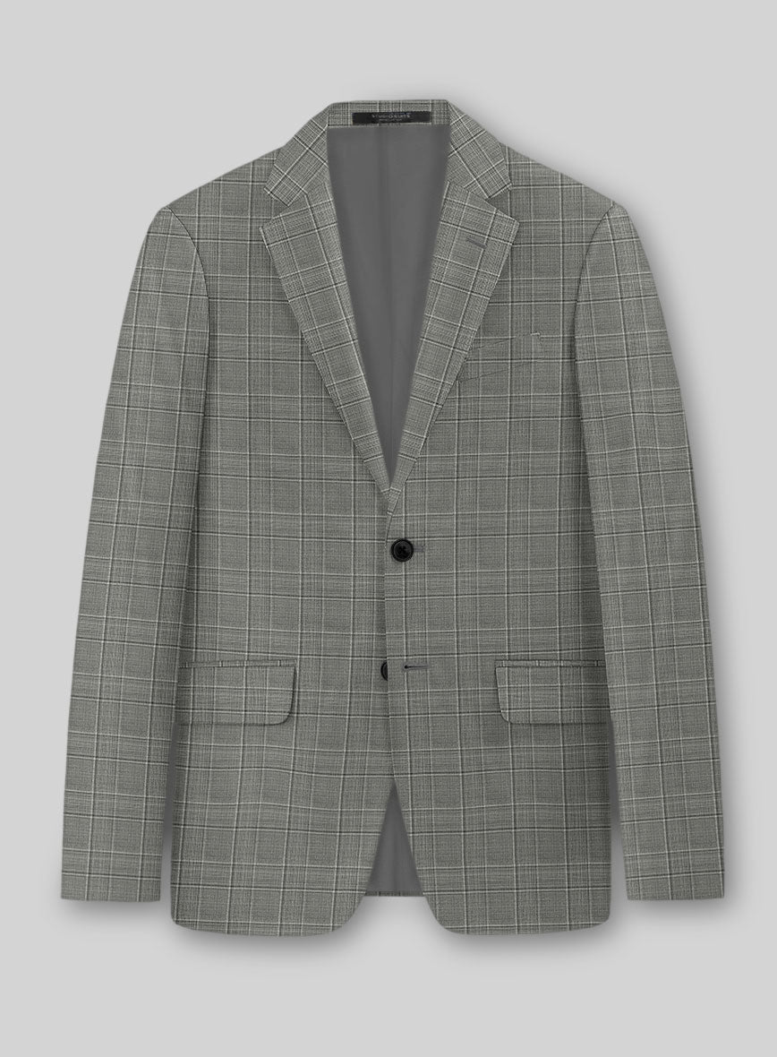 Reda Mavlox Gray Checks Wool Suit