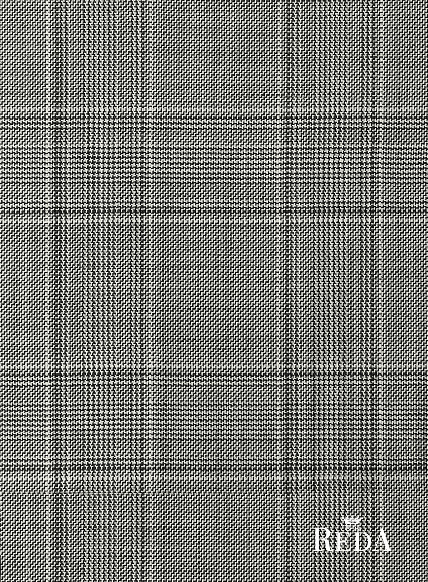 Reda Mavlox Gray Checks Wool Suit