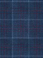 Reda Plume Blue Checks Wool Jacket - StudioSuits