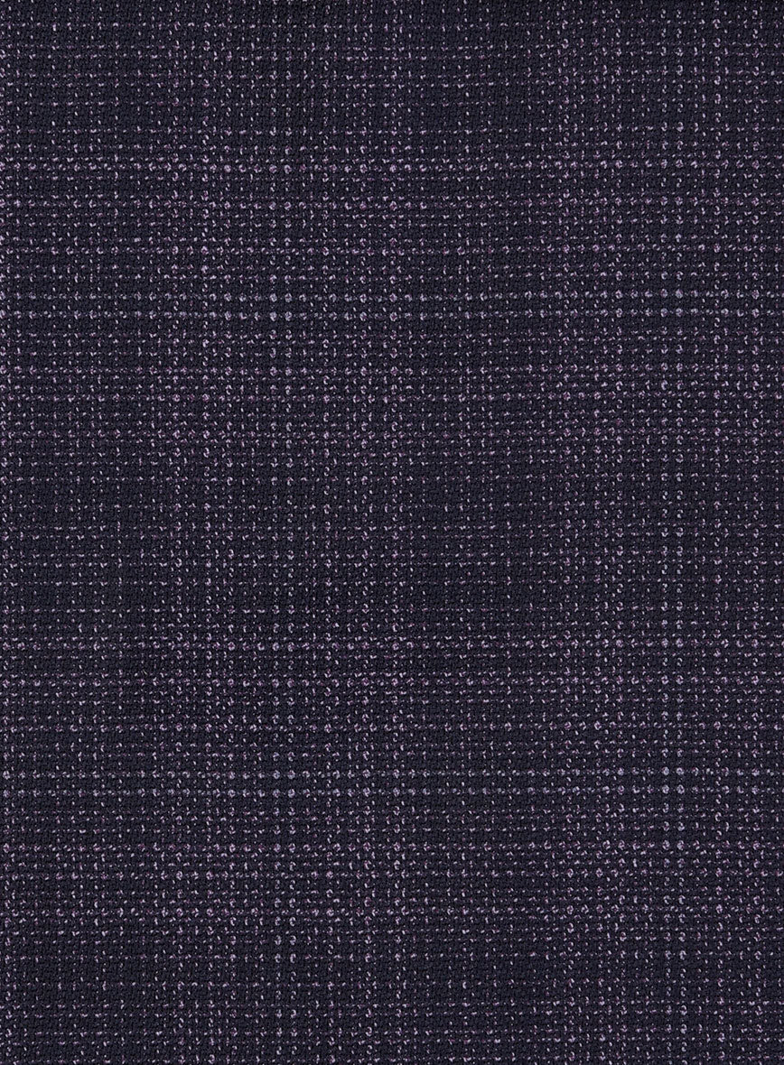 Reda Stibal Purple Checks Wool Pants - StudioSuits