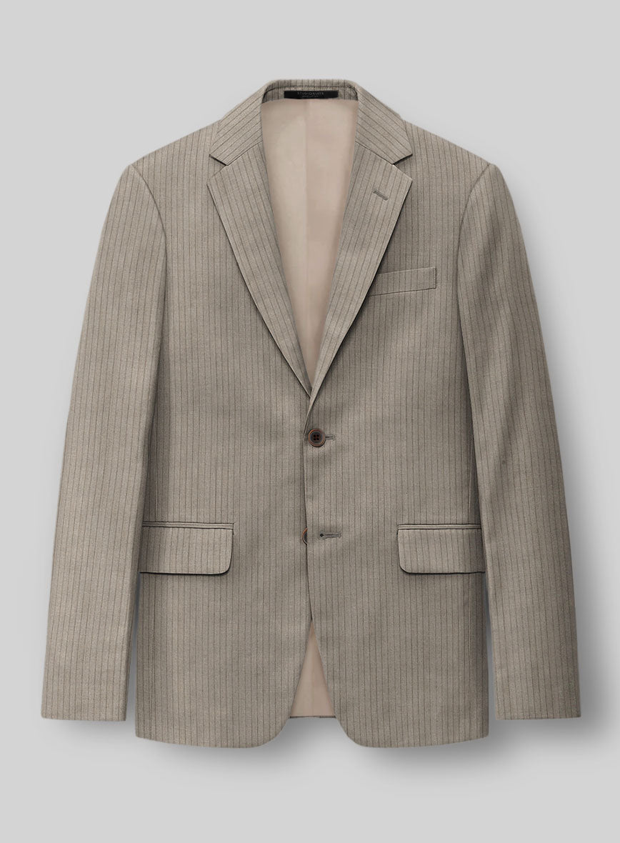 Reda Tibaro Brown Stripe Wool Suit - StudioSuits