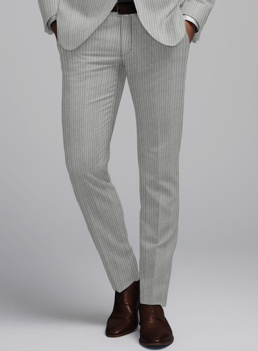 Reda Tibaro Gray Stripe Wool Suit - StudioSuits