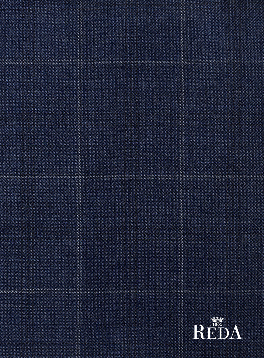 Reda Trivon Blue Checks Wool Jacket - StudioSuits