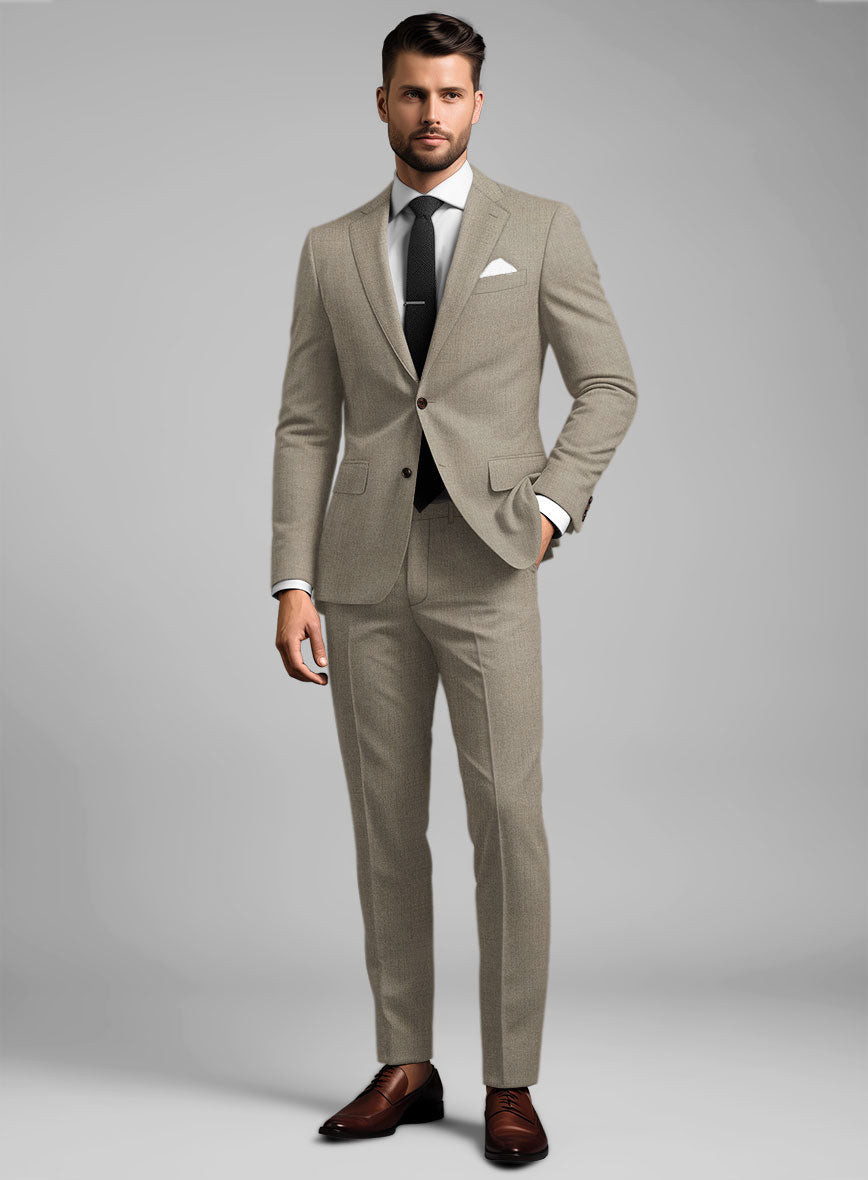 Reda Worsted Beige Pure Wool Suit - StudioSuits