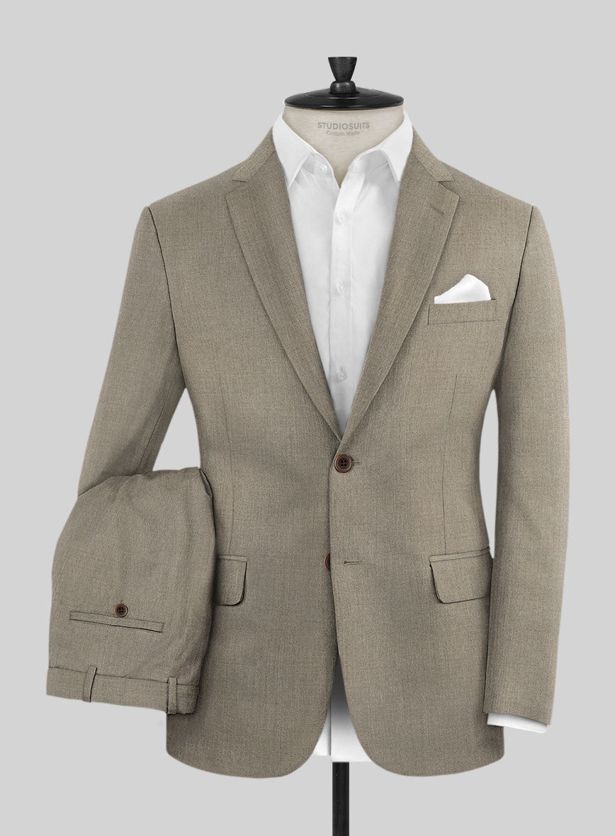 Reda Worsted Beige Pure Wool Suit - StudioSuits