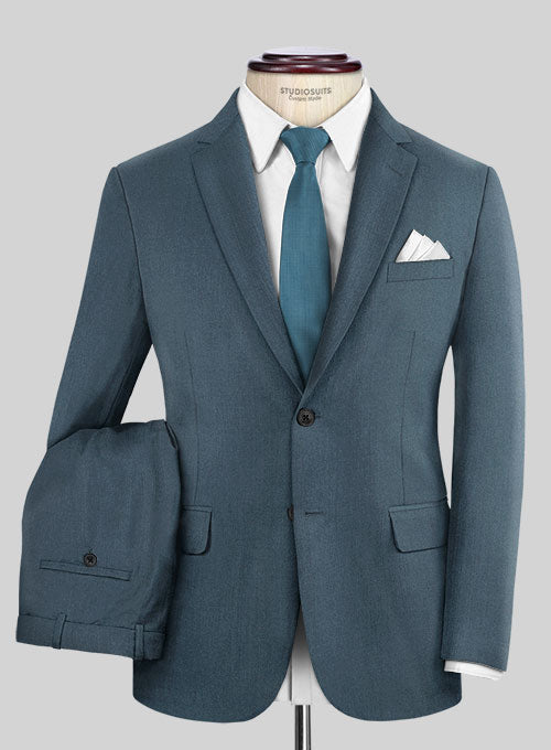 Reda Ebony Blue Wool Suit – StudioSuits