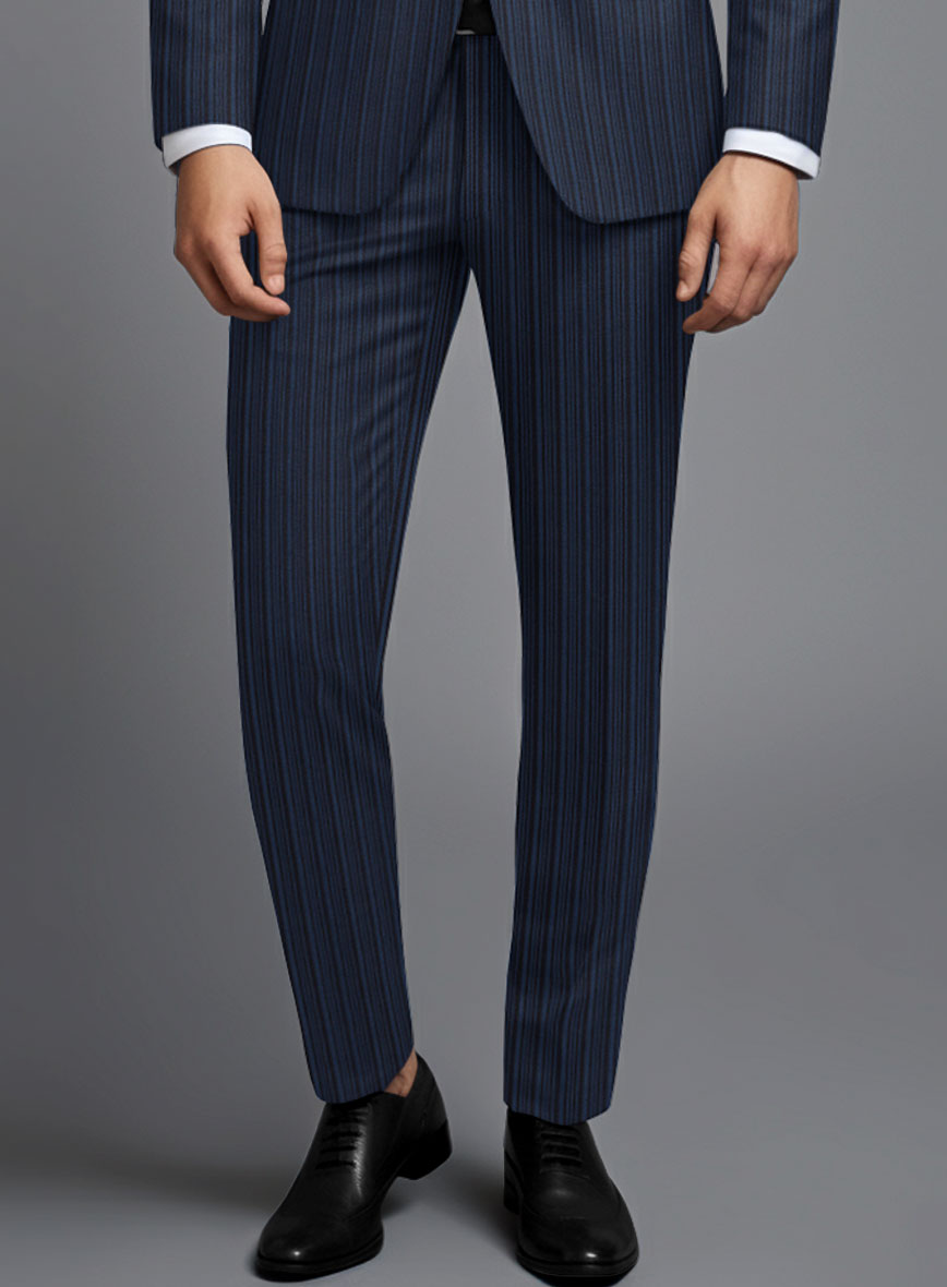 Retro Reel Blue Stripe Pants - StudioSuits