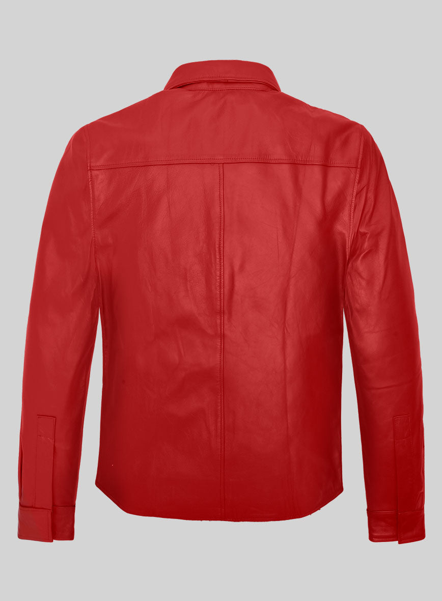 Rogue Red Leather Shirt - StudioSuits