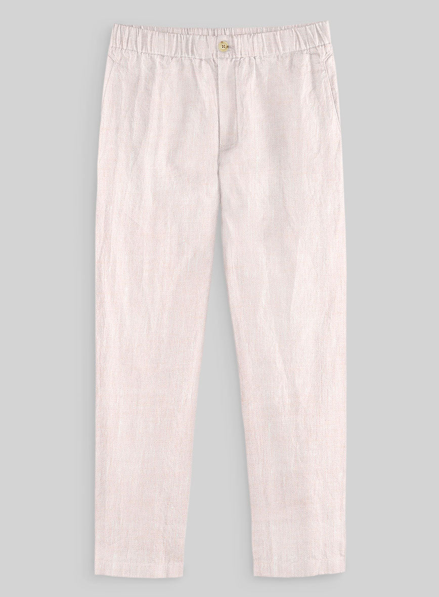 Easy Pants Roman Light Pink Linen - StudioSuits