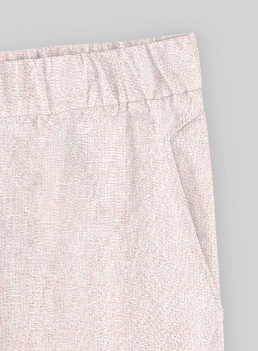 Easy Pants Roman Light Pink Linen - StudioSuits