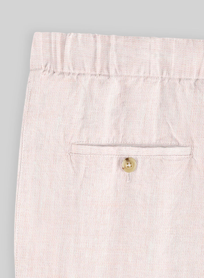 Easy Pants Roman Light Pink Linen - StudioSuits