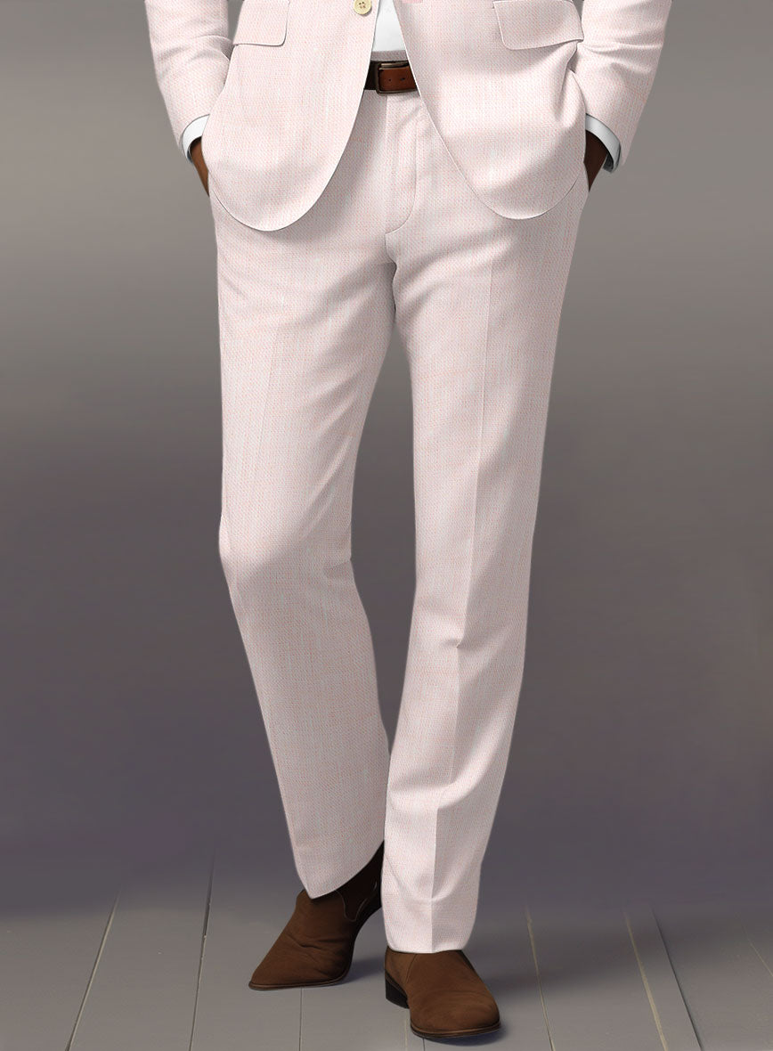 Roman Light Pink Linen Pants - StudioSuits