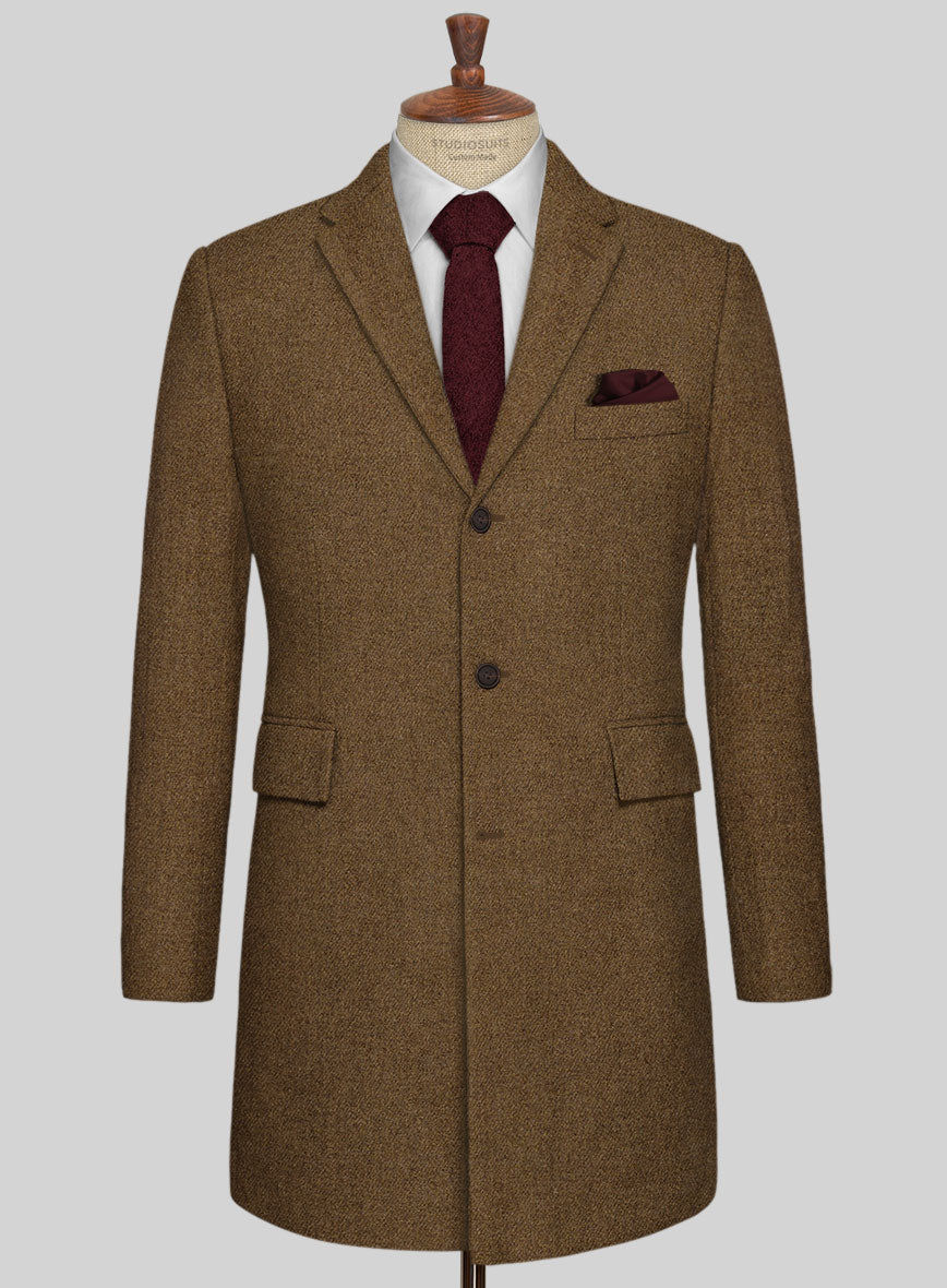 Royal Brown Heavy Tweed Overcoat