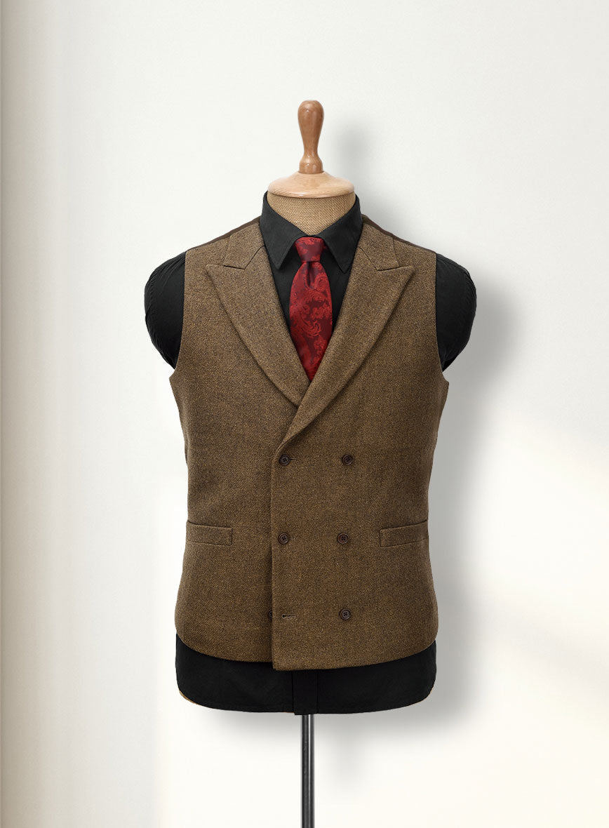 Royal Brown Heavy Tweed 3 Piece Suit - StudioSuits