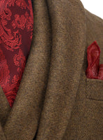 Royal Brown Heavy Tweed 3 Piece Suit - StudioSuits