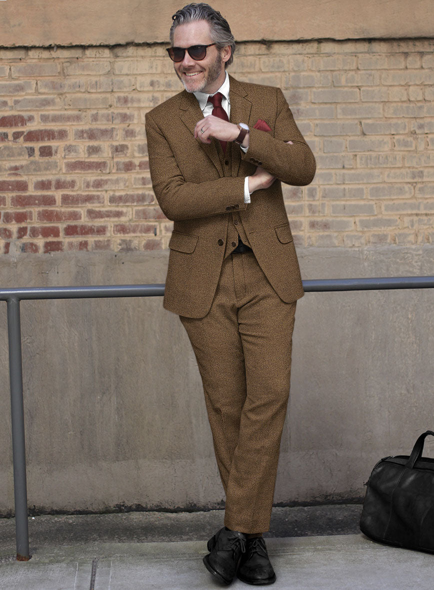 Royal Brown Heavy Tweed Suit - StudioSuits