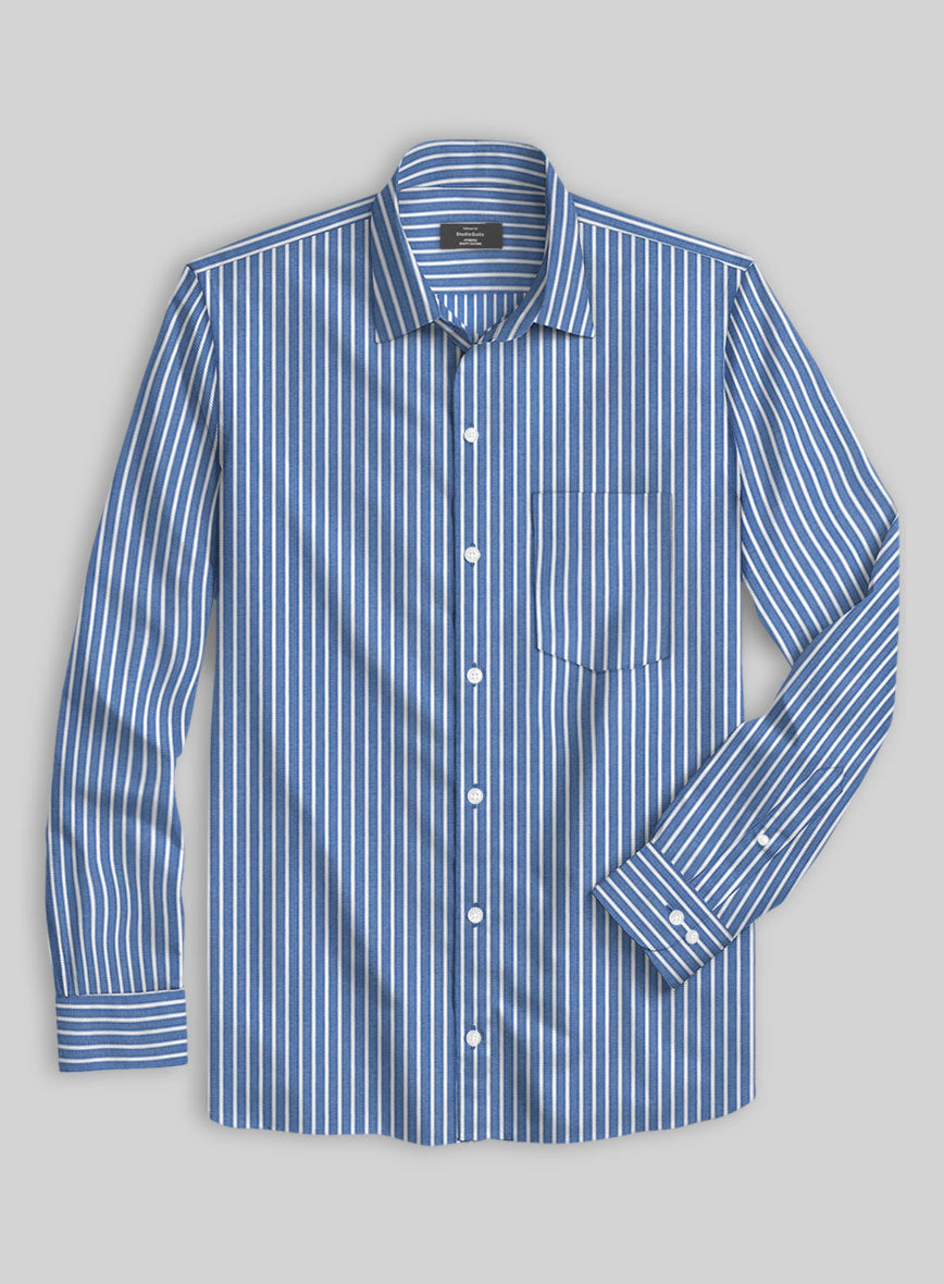 Royal Stripe Organic Cotton Shirt - StudioSuits