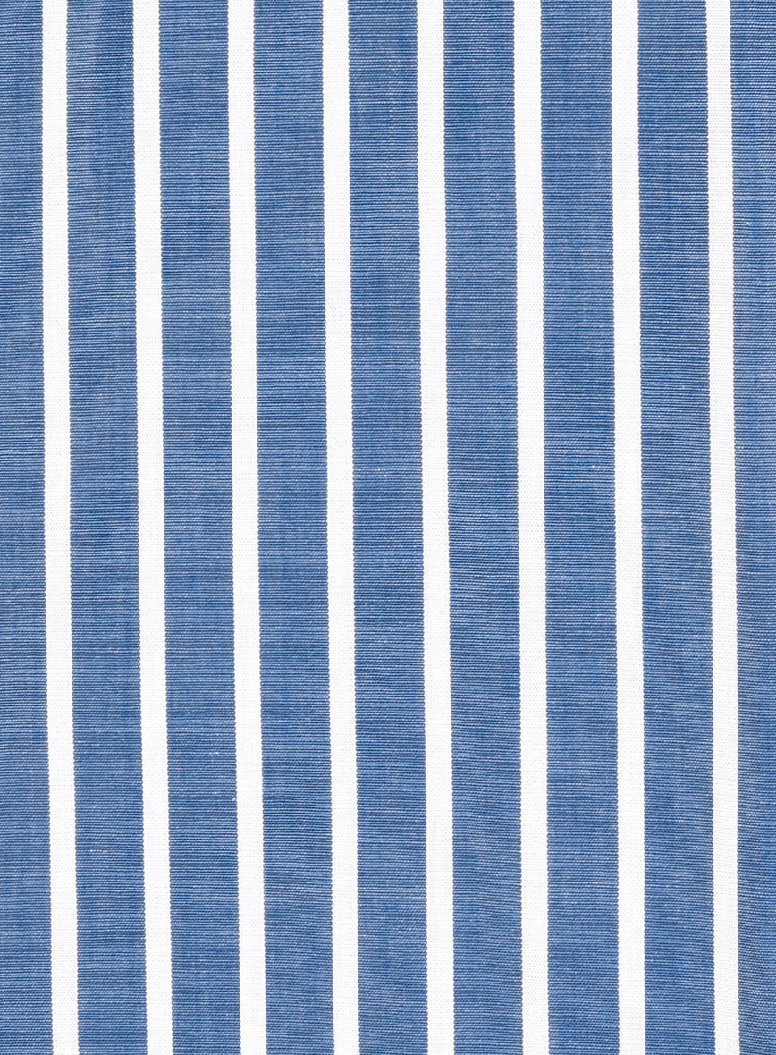 Royal Stripe Organic Cotton Shirt - StudioSuits