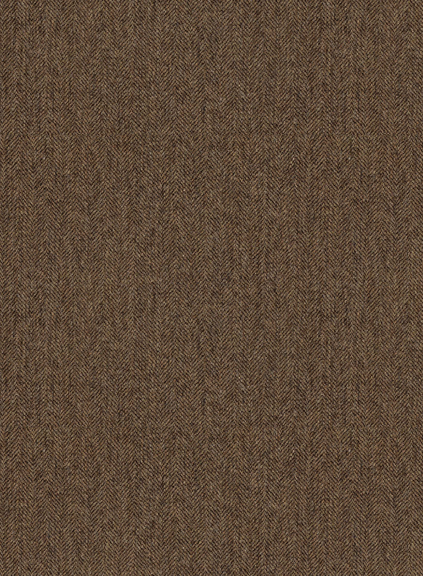 Rust Herringbone Tweed Overcoat - StudioSuits